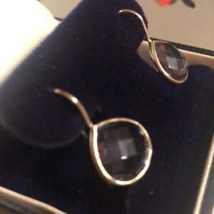 Genuine amethyst and sterling silver earrings. High quality. Beautiful stones.